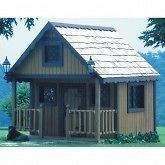 PLAN (ONLY) TO BUILD WOODEN PLAYHOUSE 7 X 8FT WITH PORCH & LOFT FULL 