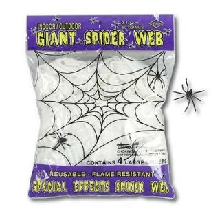 giant spider web with 4 large spiders one day shipping available time 