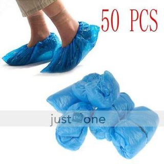 50x plastic disposable shoe covers carpet cleaning blue from china