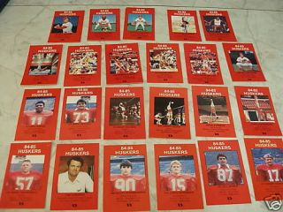 23 Nebraska Cornhusker sports trading cards 1984 1985 Go Big Red 