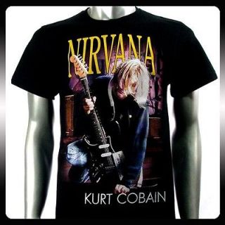 nirvana kurt cobain rock punk music men t shirt sz xl