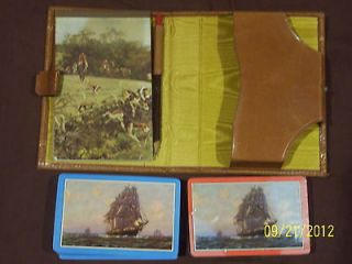   Playing Cards w/ Book Holder, Sea Cloud Ship, Tax Stamp,Bridge Score