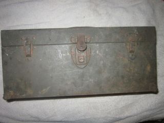 vtg metal military chest steel m5 toolbox  39 95  