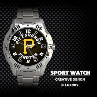 pittsburgh pirates mlb stainless steel sport watch from hong kong