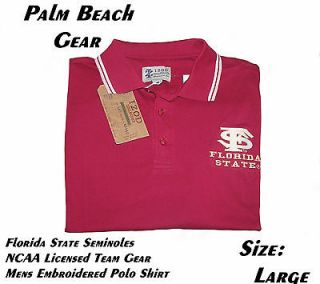 FLORIDA STATE SEMINOLES NCAA LICENSED SS MENS POLO .lg.CLOSEOUT 