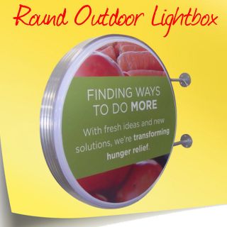 30 outdoor round light box sign  149