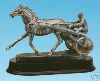 harness racing sulke resin horse award trophy trophies time left