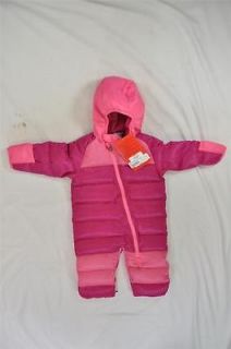 THE NORTH FACE INFANT LIL SNUGGLER RAZZLE PINK 550 DOWN SNOWSUIT