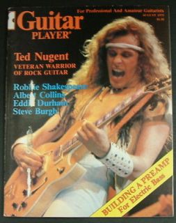 GUITAR PLAYER 1979 TED NUGENT Robbie Shakespeare ALBERT COLLINS