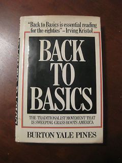 Burton Yale Pines Signed Book Back To Basics 1982 First Edition W/DJ