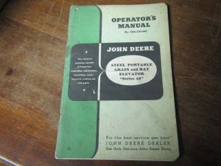 John Deere Operators Manual OM C20 649 Steel Portable Grain Hay 