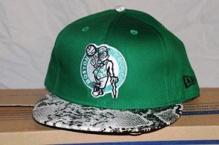 New Era Boston Celtics Snake Flat Brim Snapback 9Fifty NBA RARE Green 