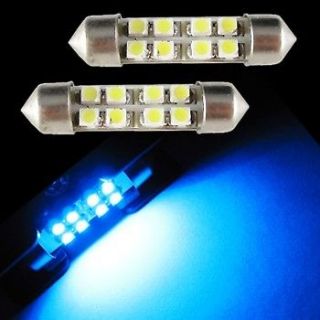2x Ultra Blue D39 42mm Festoon 8 SMD LED 212 2 562 Interior Map Dome 