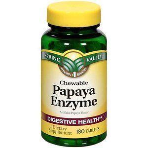 Spring Valley Papaya Enzyme Digestive Health Dietary Supplement, 180 