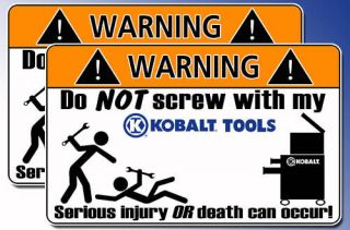 kobalt tool toolbox warning sticker decal box  3 99 buy it 