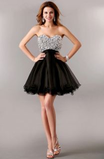   Prom Luxury Mini Short Cocktail Evening Party Dress bodice strapless