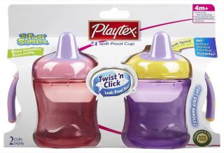 Playtex 2 Pack The First Sipster Spill Proof Cup 7 Ounce Colors Vary