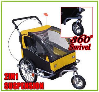 Aosom 2IN1 DOUBLE KIDS BABY BIKE BICYCLE TRAILER/STROLL​ER/JOGGER 