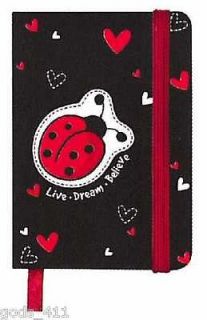 Laedee Bugg Notebook Ladybug Small with Elastic Band Lined Pages