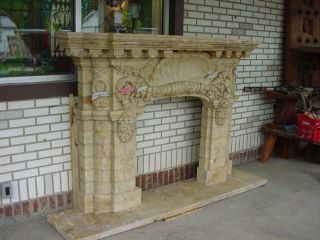 hand carved marble travertine fireplace mantel mfpss1 from united 