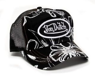 authentic brand new von dutch black hawaiian cap hat