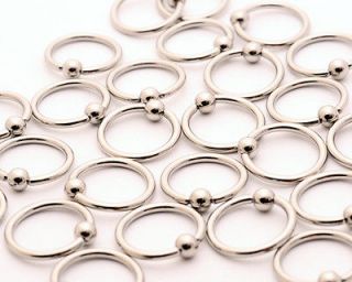   of 25 316L Surgical Stainless Steel CAPTIVE BEAD RINGS wholesale CBR