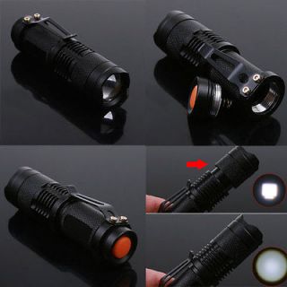 7W 300LM Mini Adjustable CREE LED Flashlight Torch Focus Zoom Light 