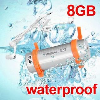 Silver Tone USB Waterproof Underwater Swim Water Sports 8GB  Music 