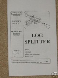 swisher log splitter ls5527s owner s manual 