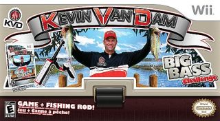 Kevin VanDams Big Bass Challenge Game Fishing Rod Wii, 2010