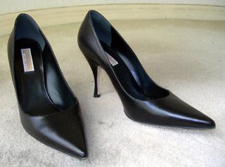   Pointy Toed Classic High Heel pump Black Kid 9 1/2 US 3 1/2 inches