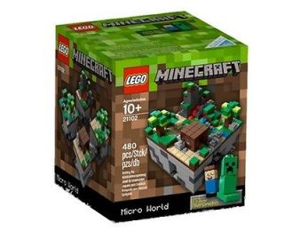 LEGO MINECRAFT 21102 MICRO WORLD SET NIB SHIPS WORLDWIDE