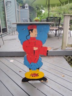 MAGICIANS FOLDING Wood TABLE Chinese Genie 1920/30 Vintage Magic