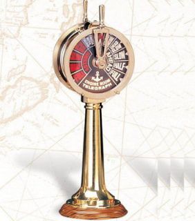 15 nautical brass ship engine order telegraph w base time