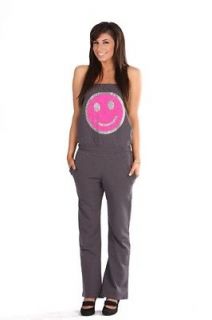 vil french terry jumper embellished with smiley face pink grey size 