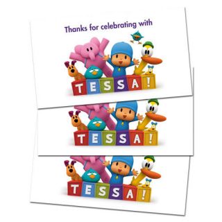 10 pocoyo party favor birthday thank you tags one day