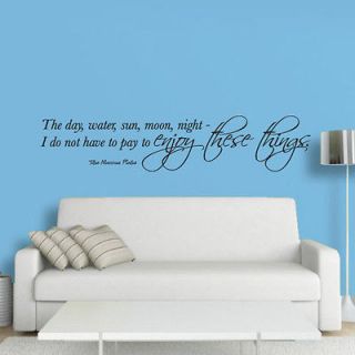 0063   Enjoy These Things   Quote   Vinyl Wall Art   Sticker