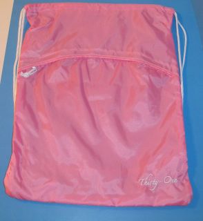 NEW* Thirty One CINCH SAC Tote Bag Hot Pink Retired NIP 31 Backpack 