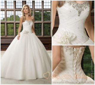 New white/ivory Wedding dress Bridal gown Custom Size 4/6/8/10/12/14 