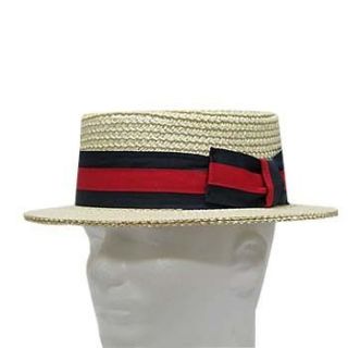 classic boater bleach skimmer straw hat men s 7 5