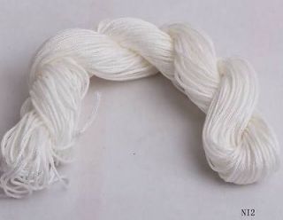   1mm White Chinese Knotting Rattail Nylon Macrame Thread DIY Cords NI2