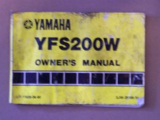 yamaha blaster yfs200w owners manual 1989 atv 4 wheeler time
