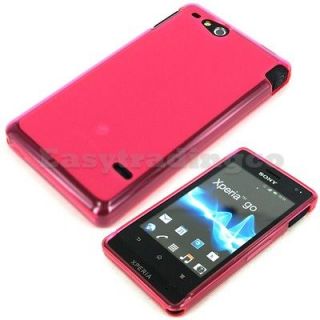 pink soft rubber case cover sony xperia go st27i from