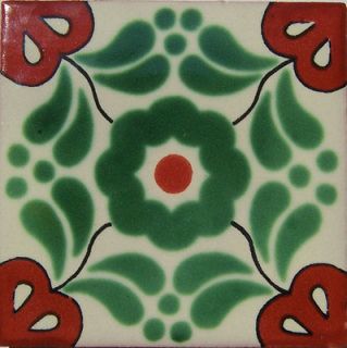 90 Mexican Tiles Ceramic Talavera Clay 4x4 Tile #C051