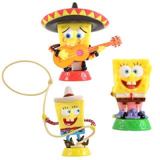   Spongebob Cake Topper Cowboy Mexican Spongebob Figure Cake Decoration
