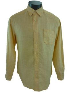 New Mens Tommy Bahama Aura Peach Linen Easy Breezer Shirt Relax Orange