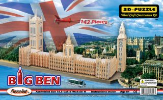 london big ben 3d puzzle wood craft construction kit one