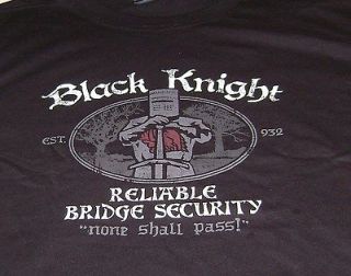 MONTY PYTHON BLACK KNIGHT RELIABLE BRIDGE SECURITY T SHIRT S SMALL NEW