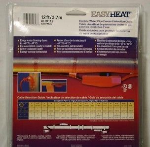 12 electric heat tape cable w thermostat new time left