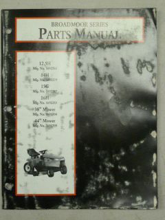 simplicity broadmoor series mower tractor parts manual time left $